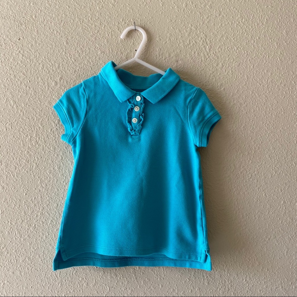 ❤️OshKosh Toddler Girl 4T Light Blue Uniform Polo